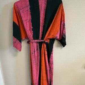 Osei-duro Letsa wrap dress in Carmine, medium.
